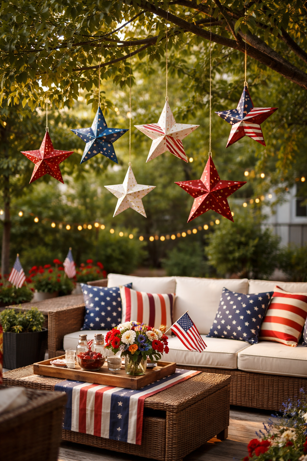 decorative patriotic outdoor stars