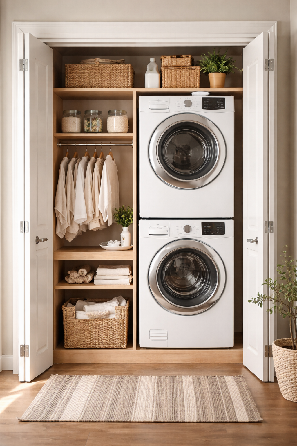 efficient closet laundry solution