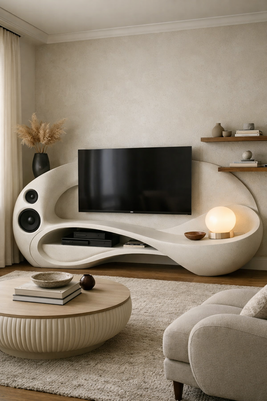 unique sculptural entertainment units