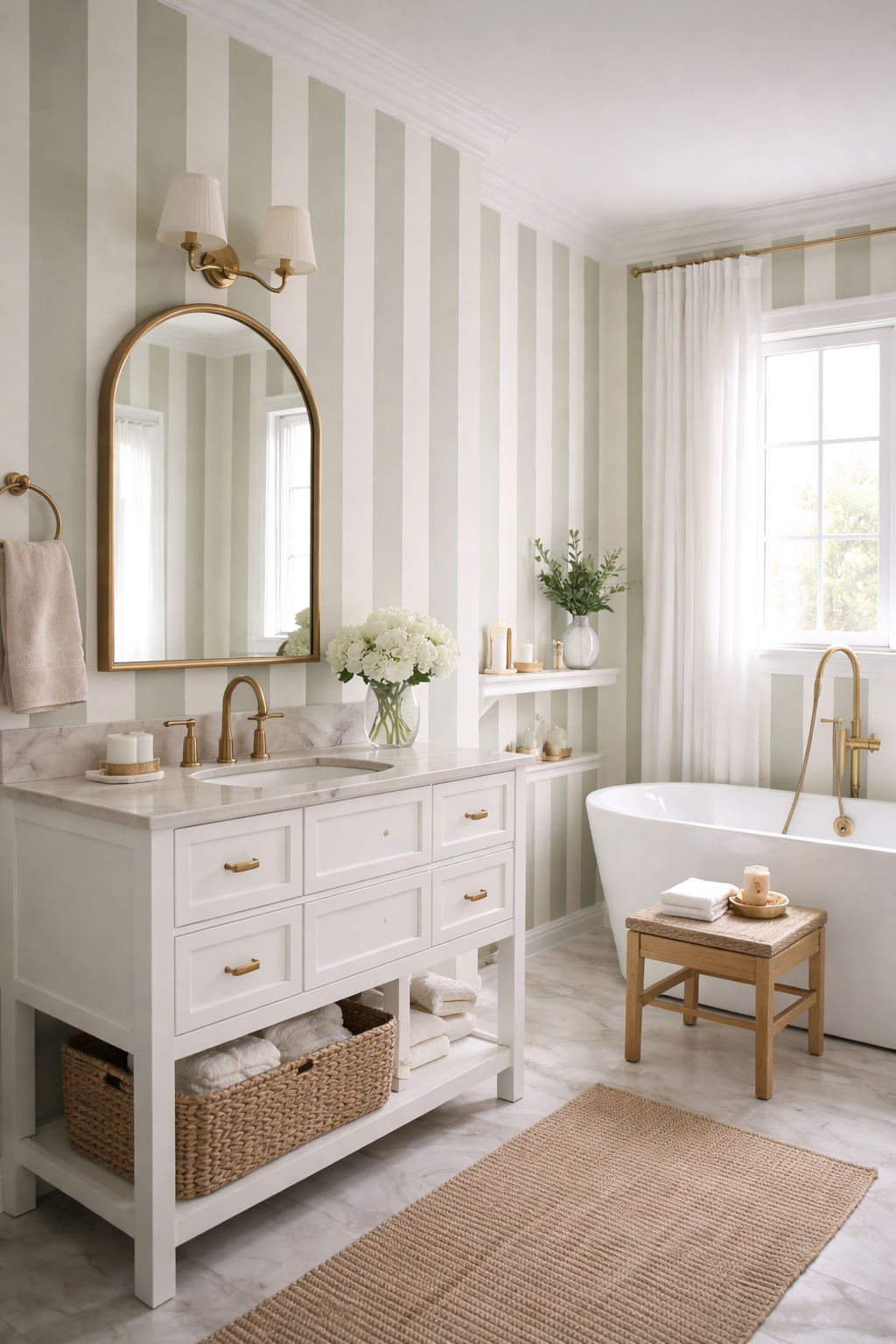 create vertical stripe illusion