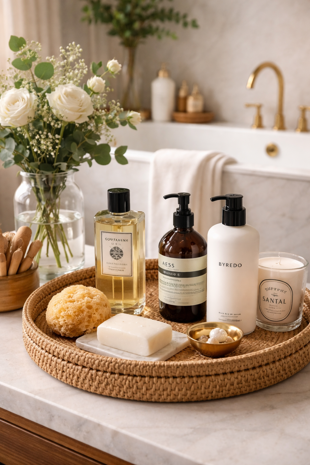luxury bath product selection