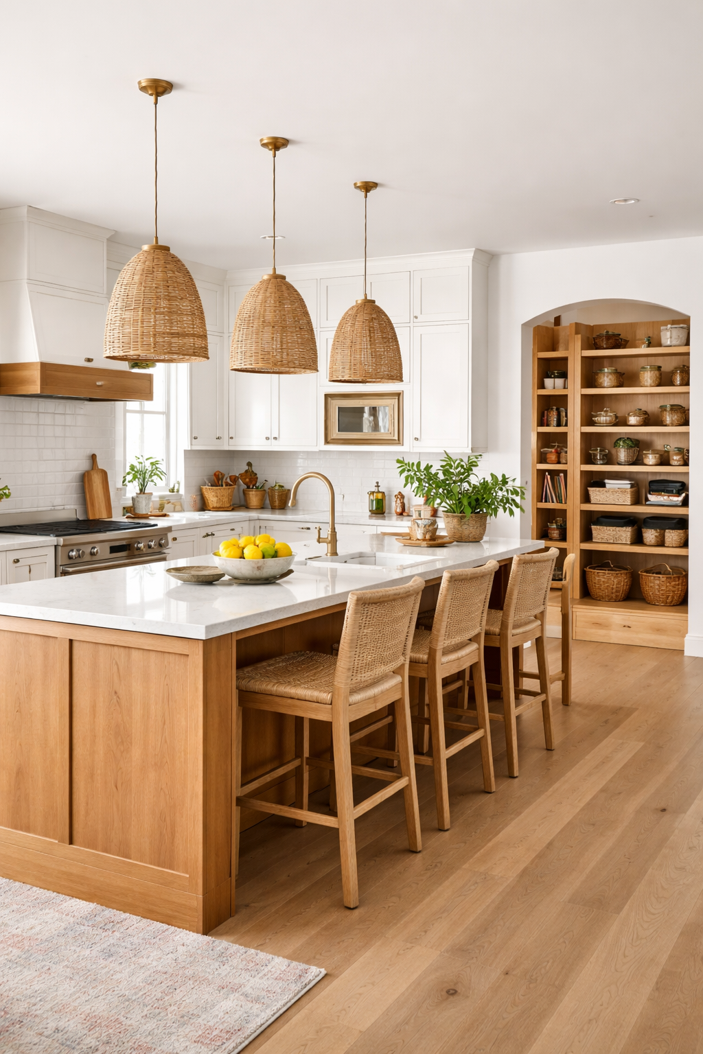 spacious organized kitchen storage