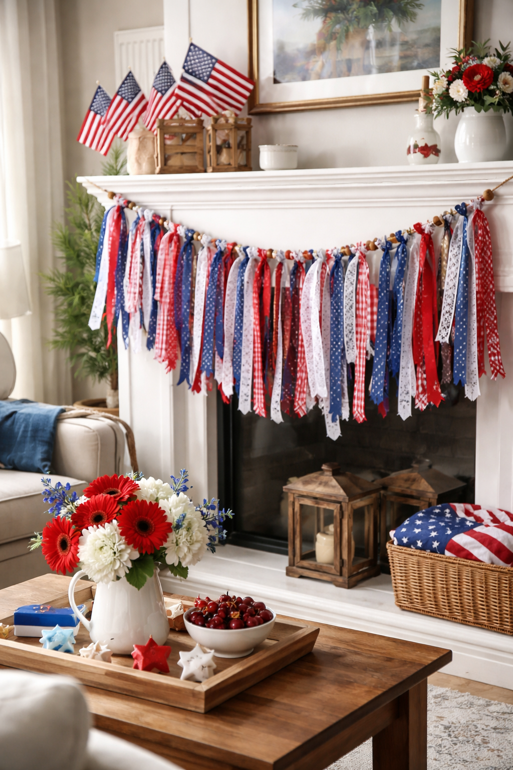 elegant patriotic ribbon streamers