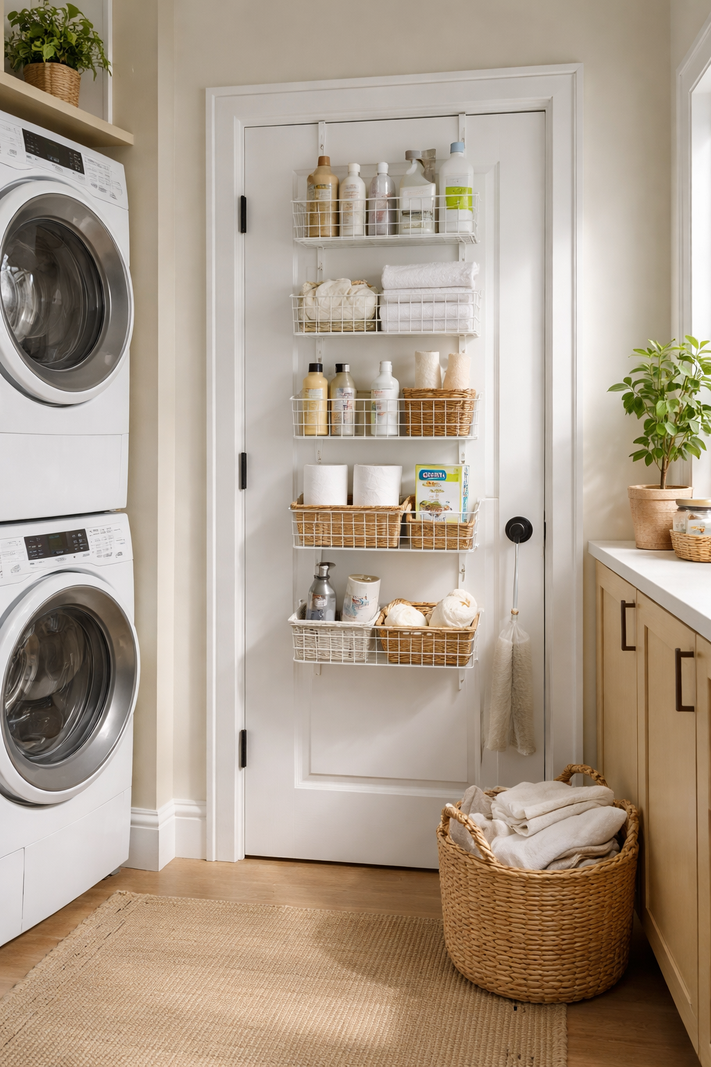 maximize space with over the door storage