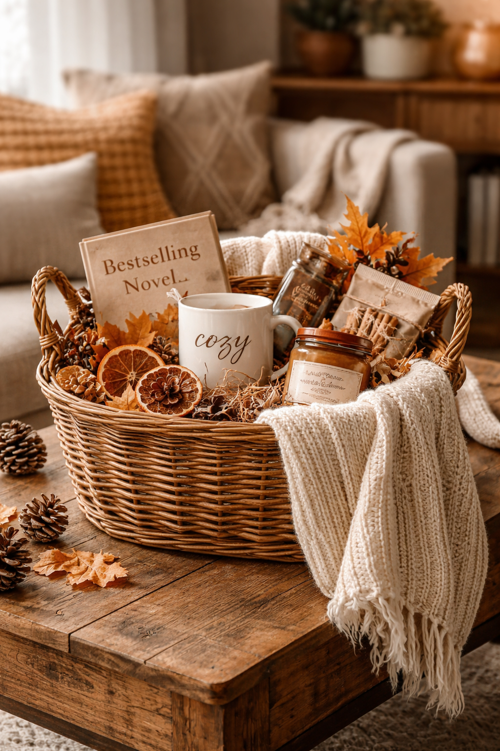 fall reading blanket gift