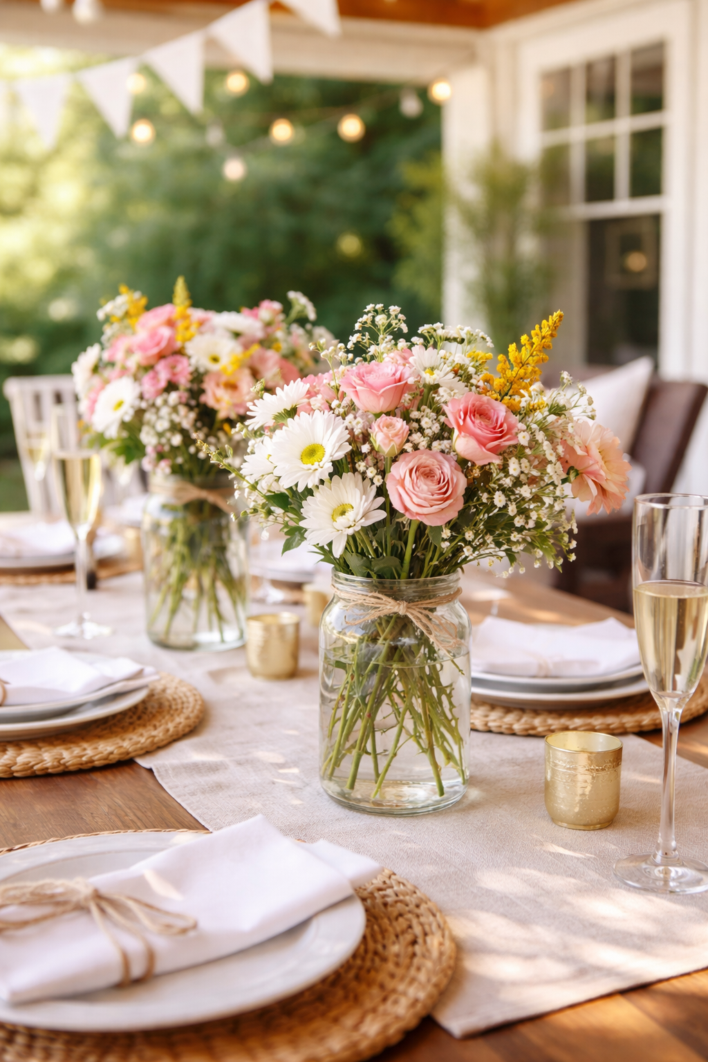 use jars with flowers