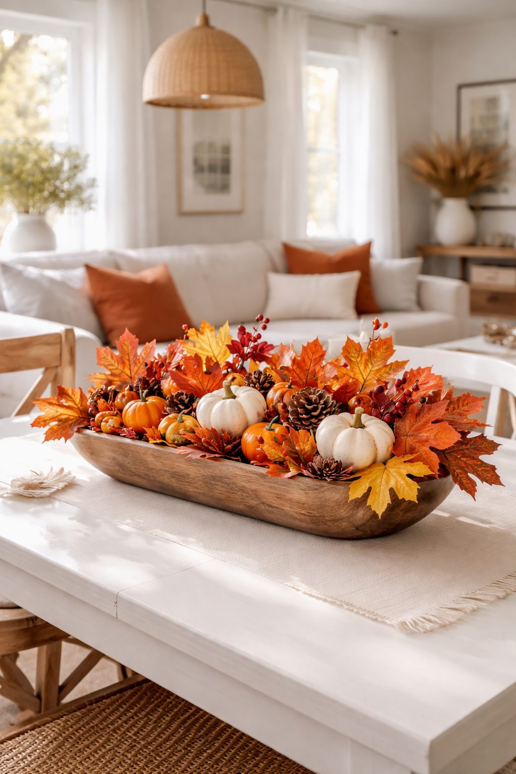 vibrant autumn leaf arrangement