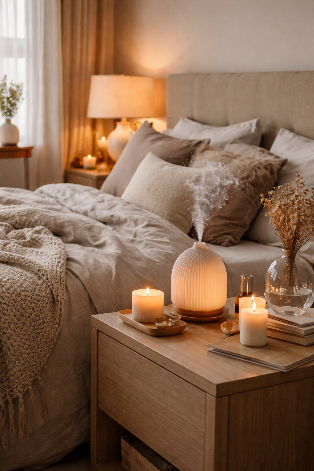 calming aromatic bedroom ambiance