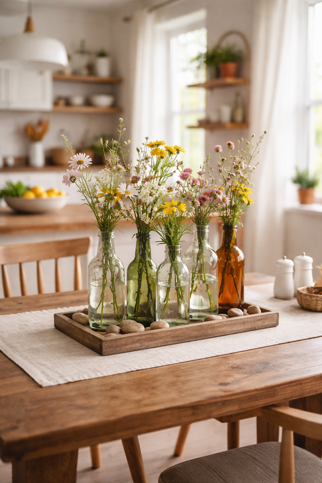 eco friendly rustic floral centerpiece