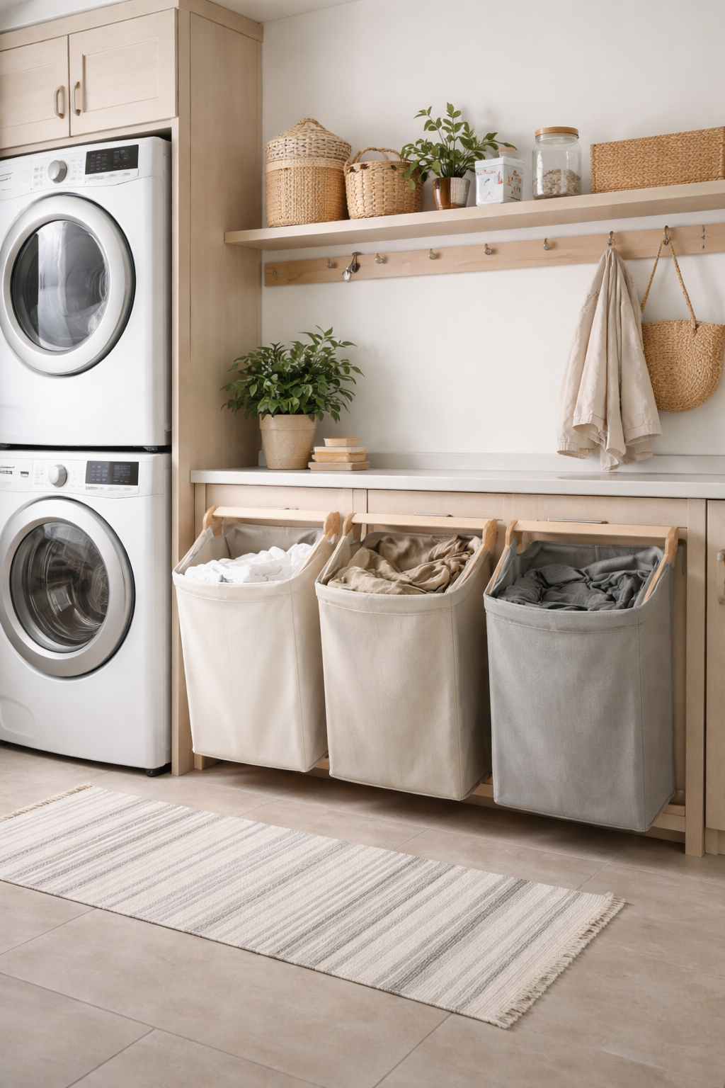 space saving fold over hampers