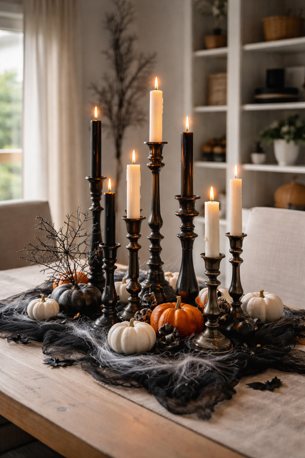 layered Halloween centerpiece
