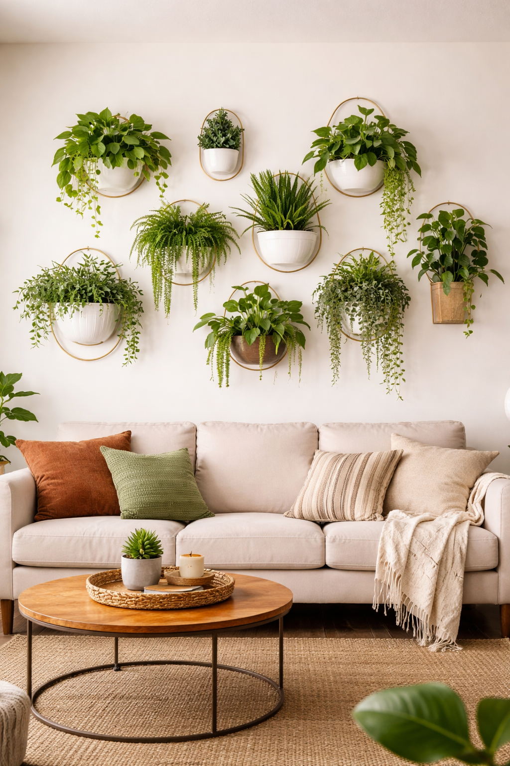 vibrant wall garden display