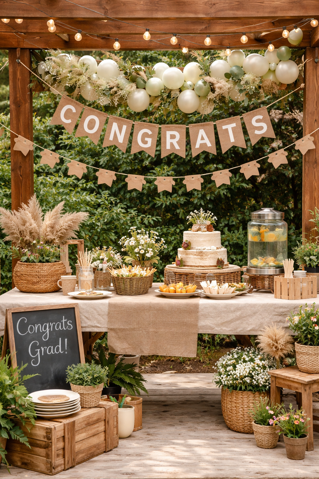 eco friendly graduation decor