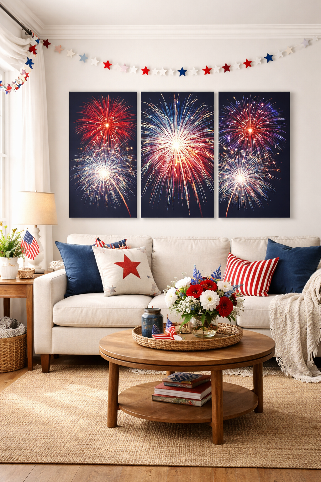 create explosive firework wall art
