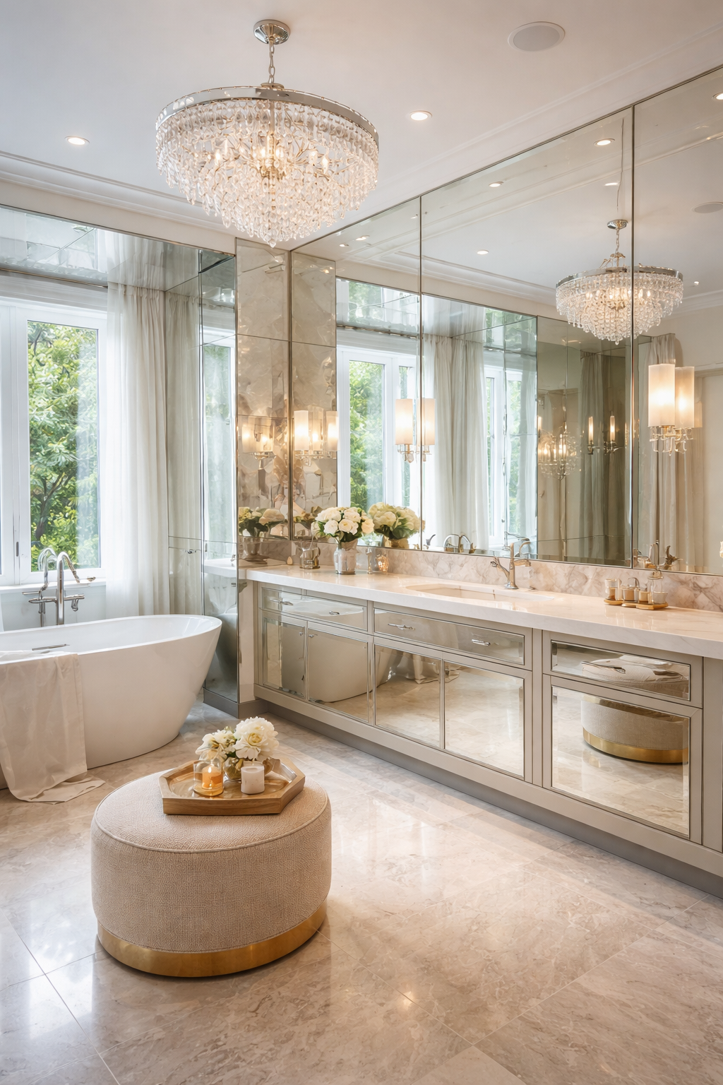 reflective surfaces enhance space