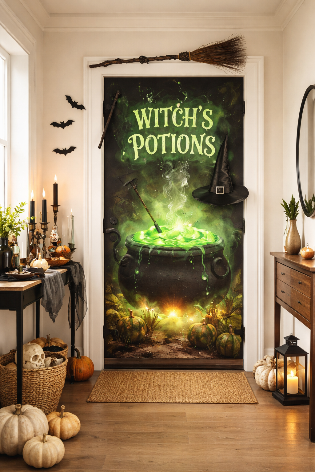 witch's potion Halloween door