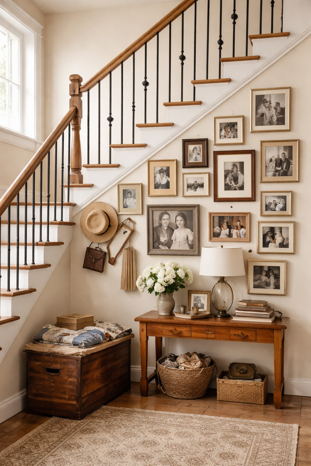 How to Style a Staircase Wall: 26 Inspiring Decor Ideas 17 family memories displayed artfully
