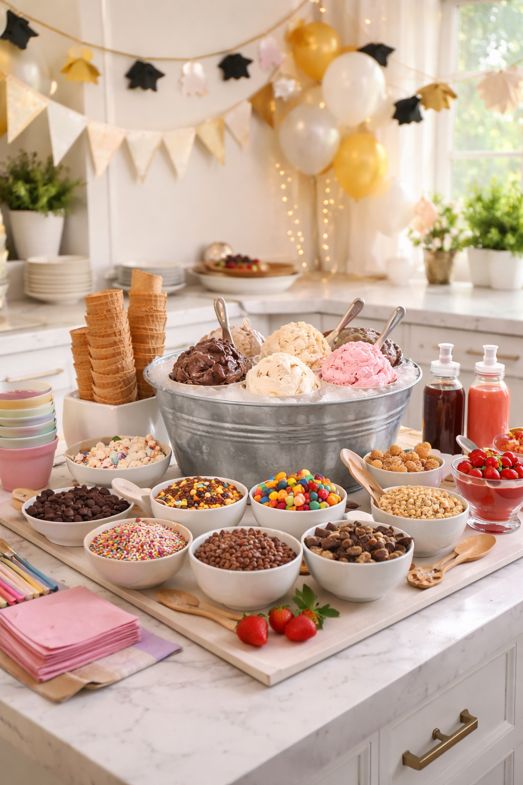 customizable colorful dessert station