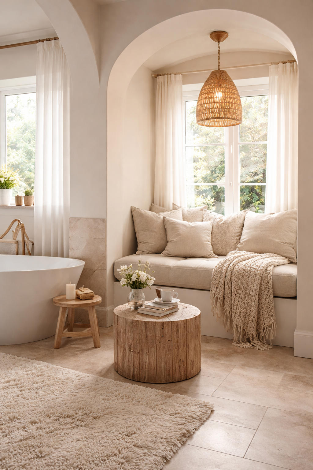 create relaxing cozy seating