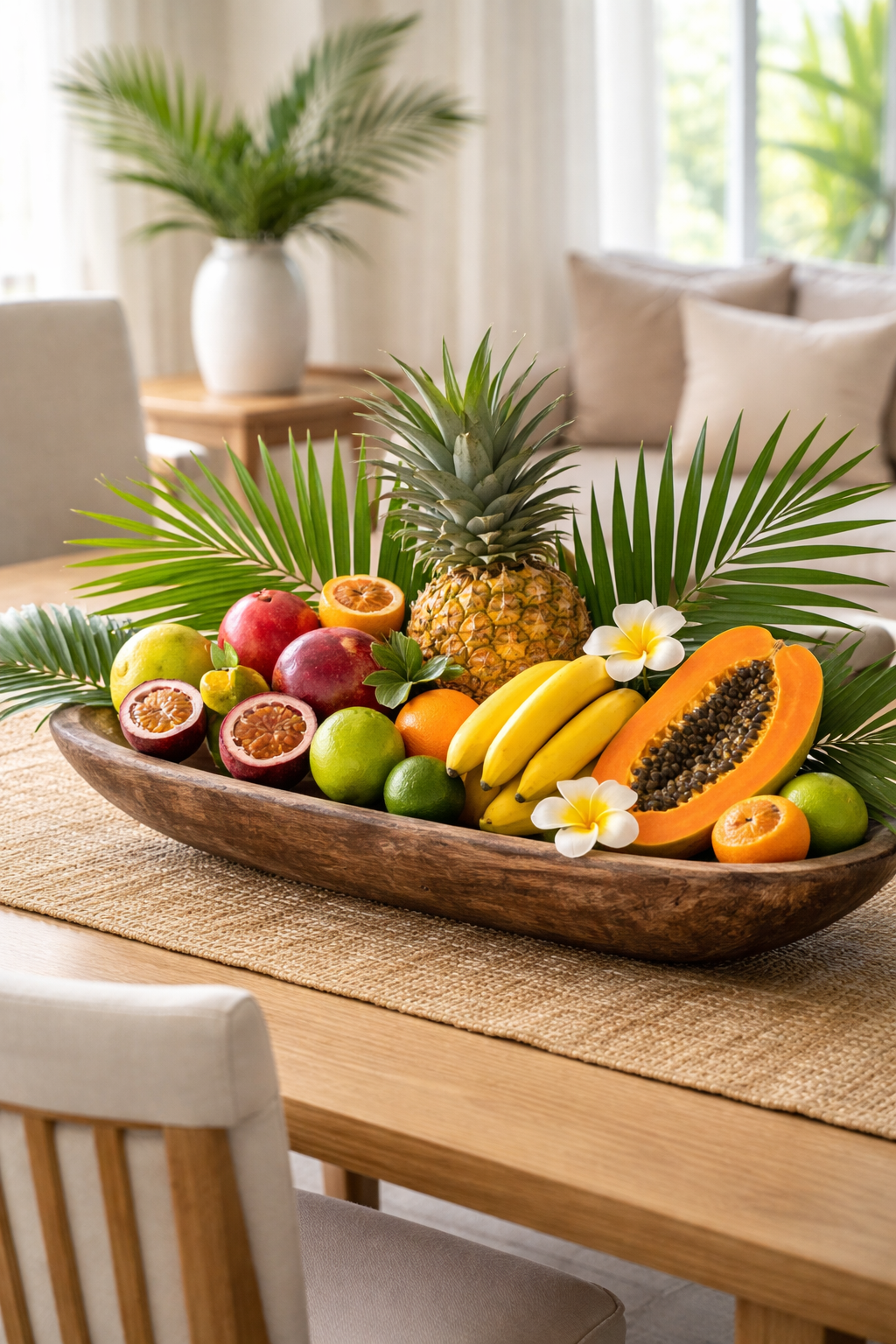 vibrant tropical fruit arrangement