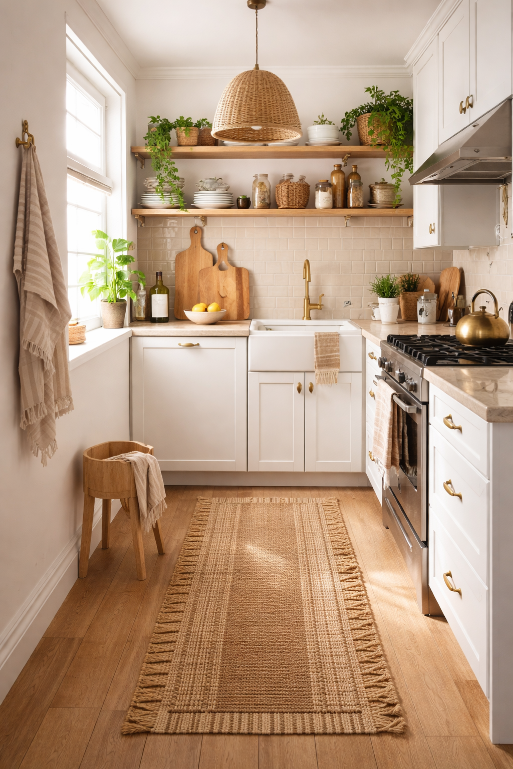 add warmth with textiles