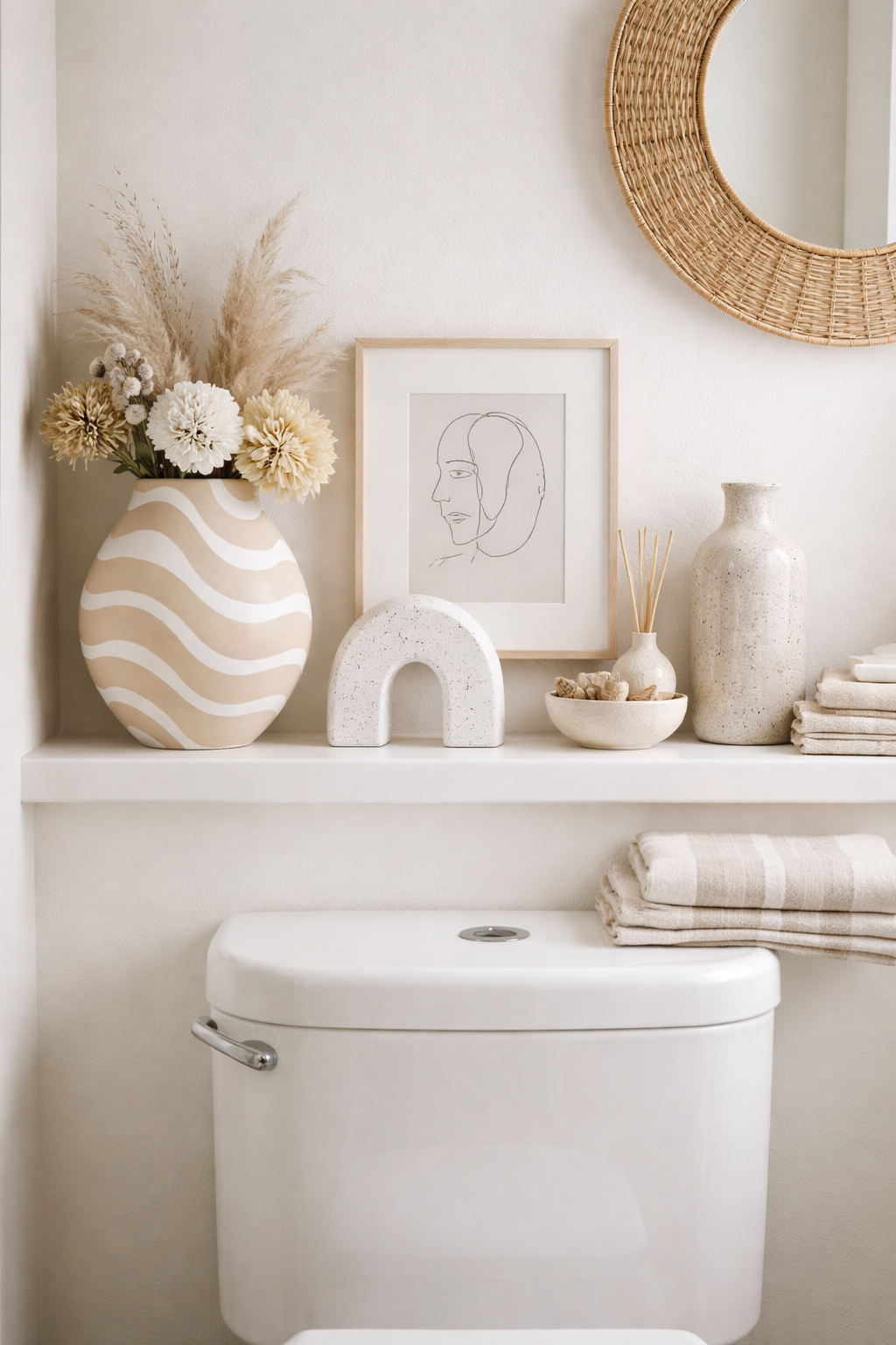 25 Gorgeous Above Toilet Decor Ideas You’ll Want to Steal 17 artistic ceramic bathroom accents
