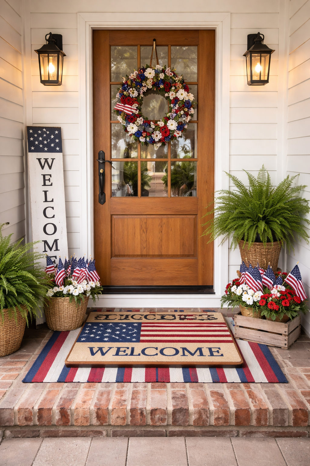 patriotic outdoor decor accents