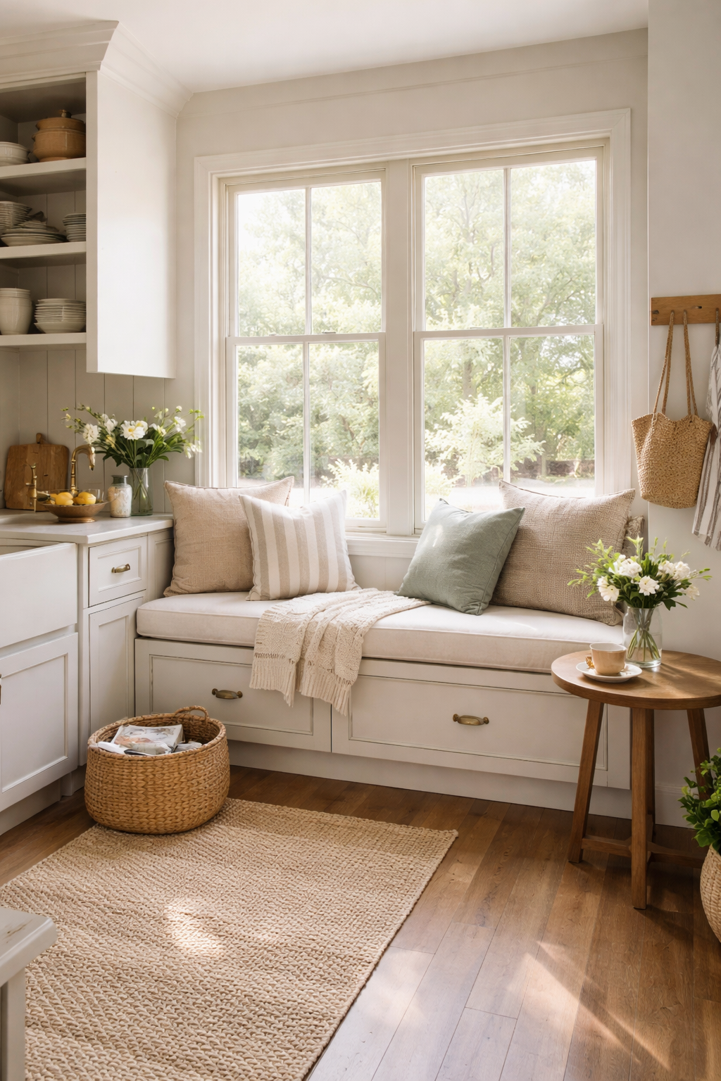 cozy window seat nook