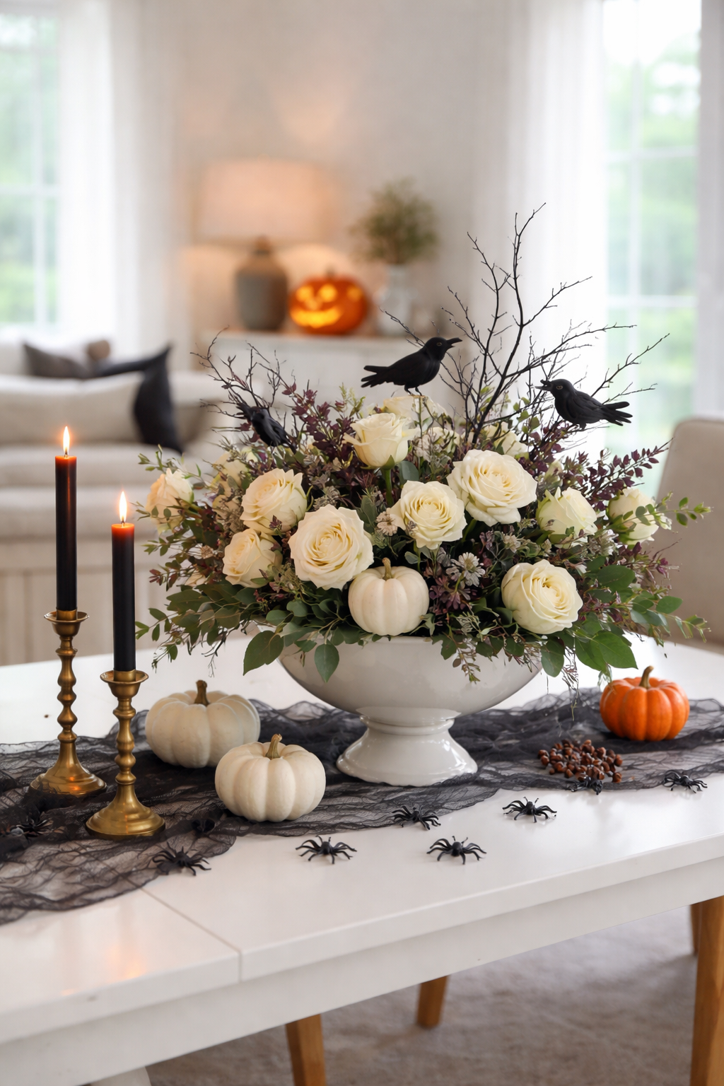 pretty Halloween centerpiece