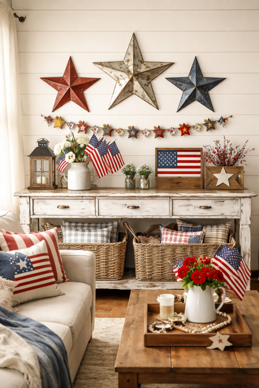 rustic patriotic farmhouse decor