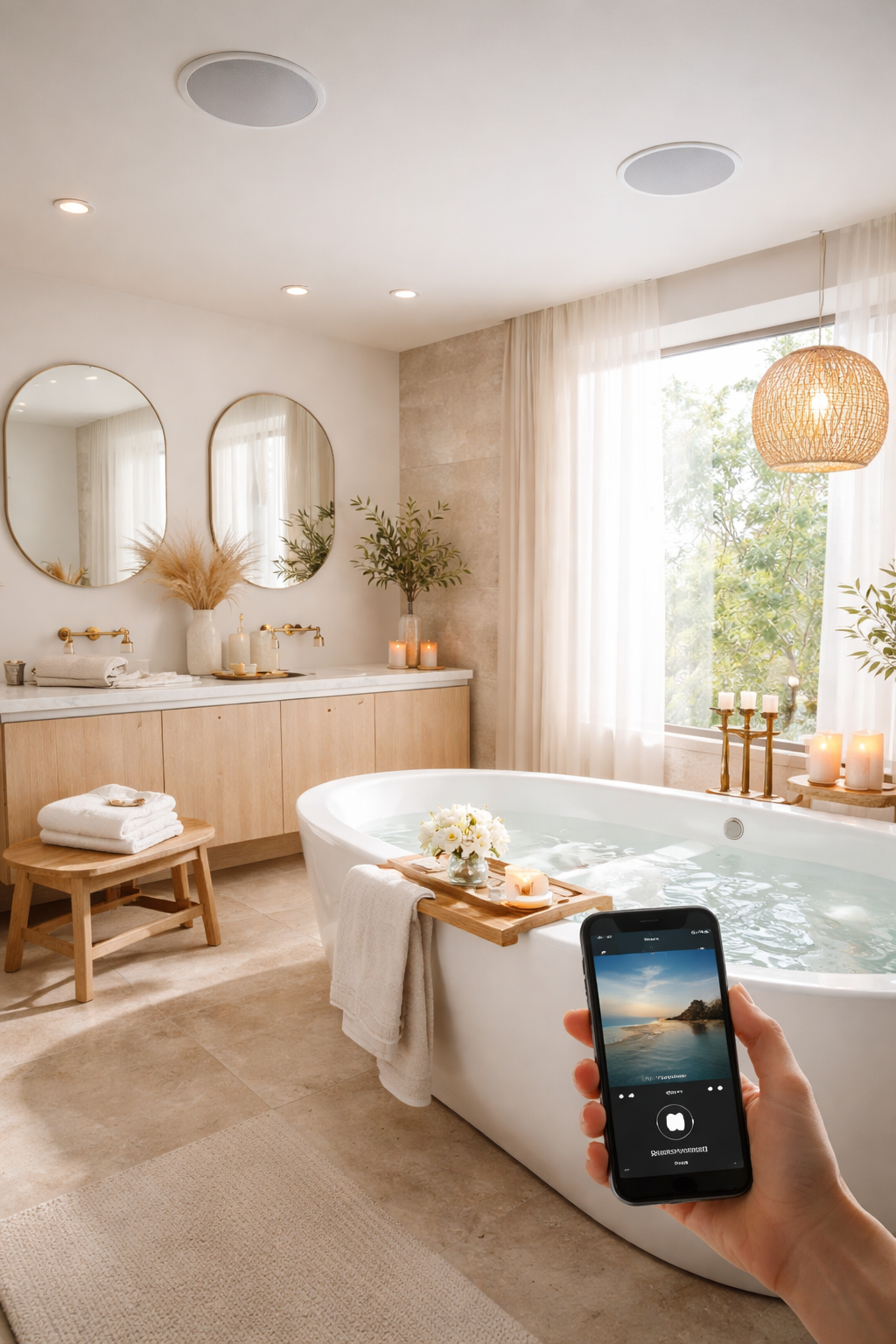 bathroom sound system installation