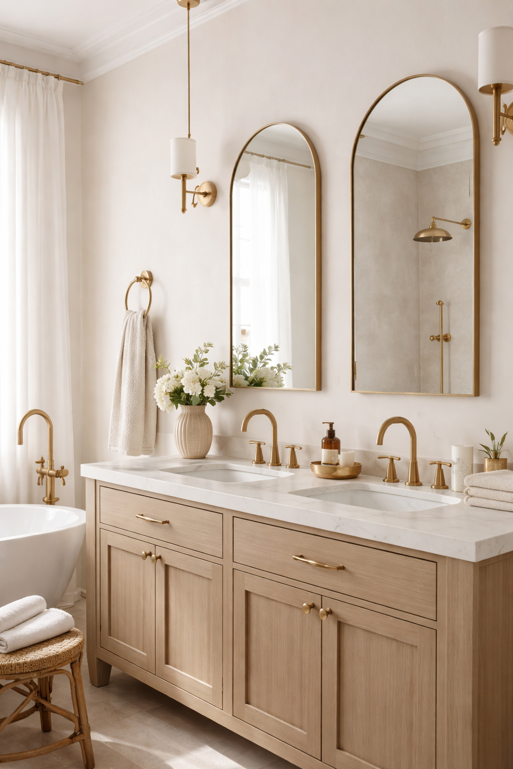 elegant metallic fixture accents