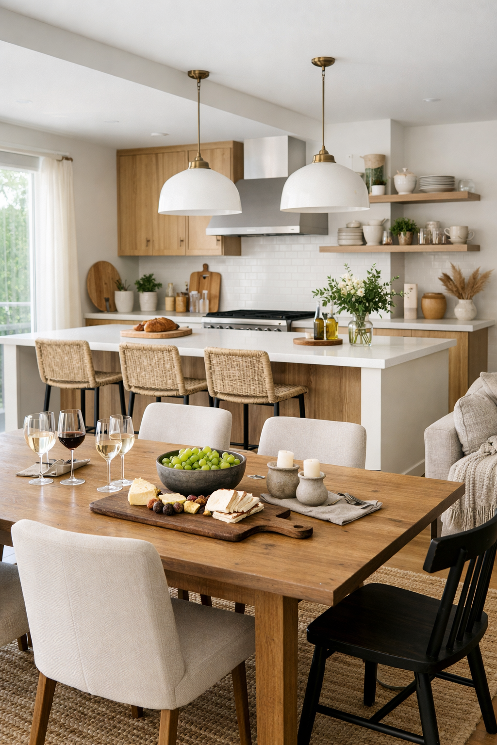 integrated dining and kitchen