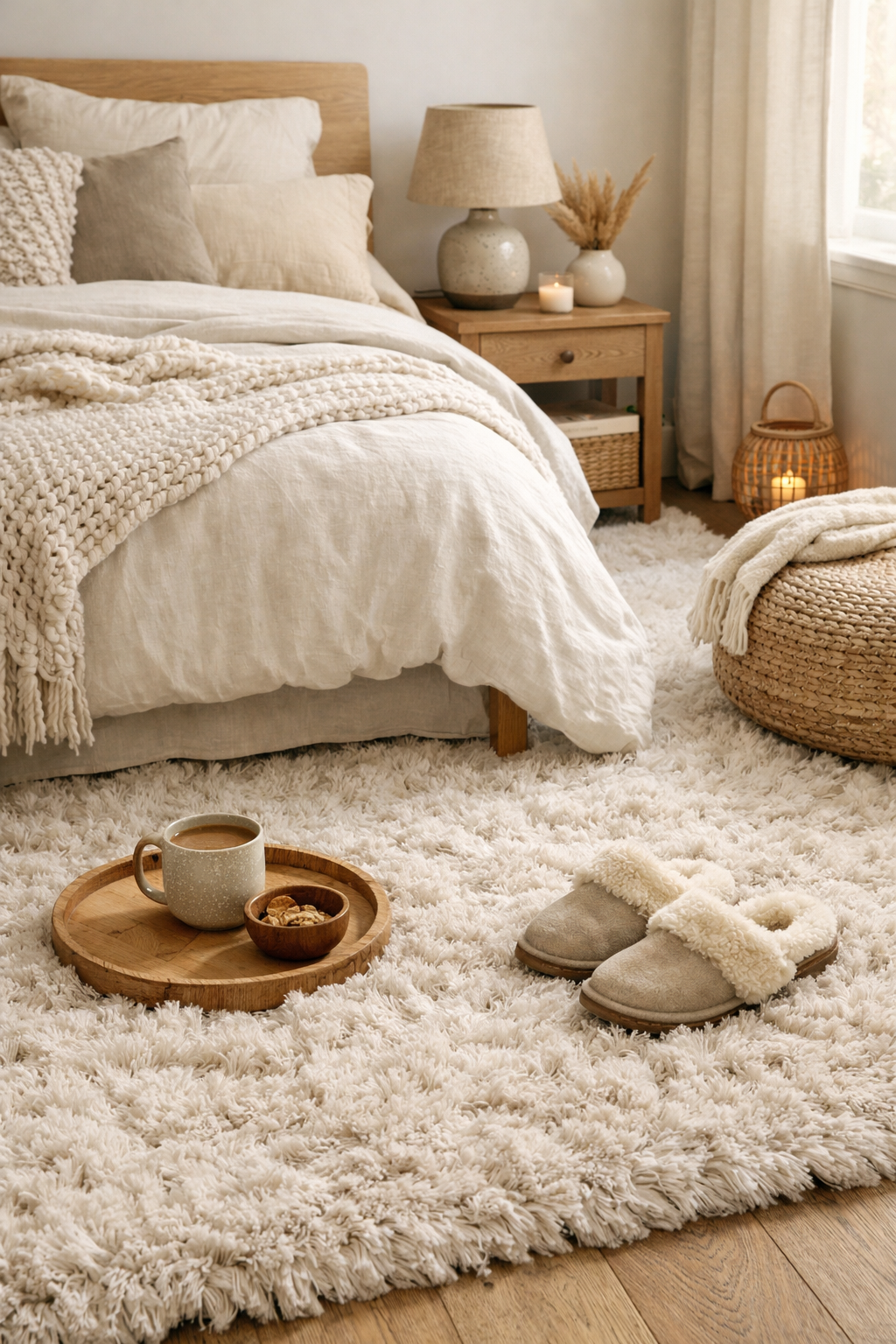 plush neutral cozy comfort