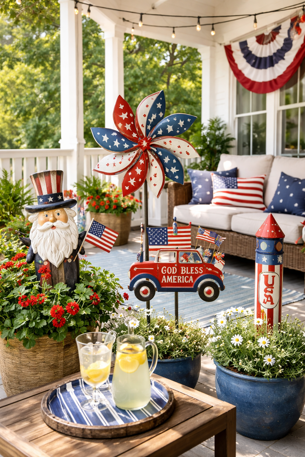 patriotic yard decor accents