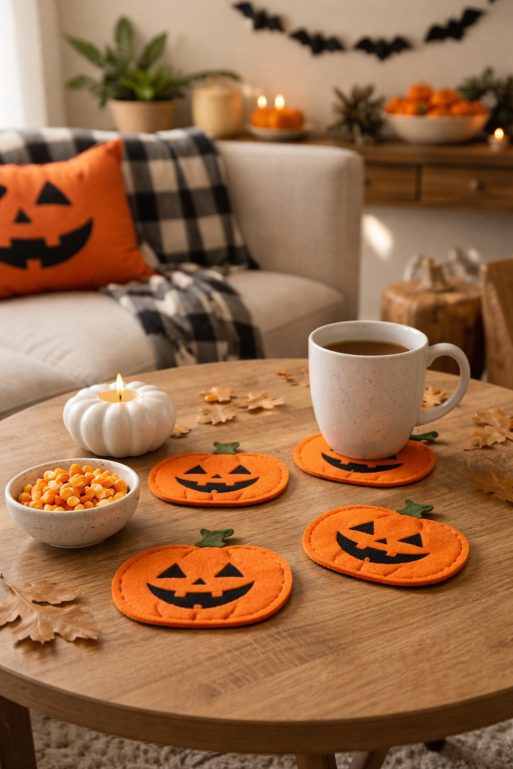 pumpkin coasters