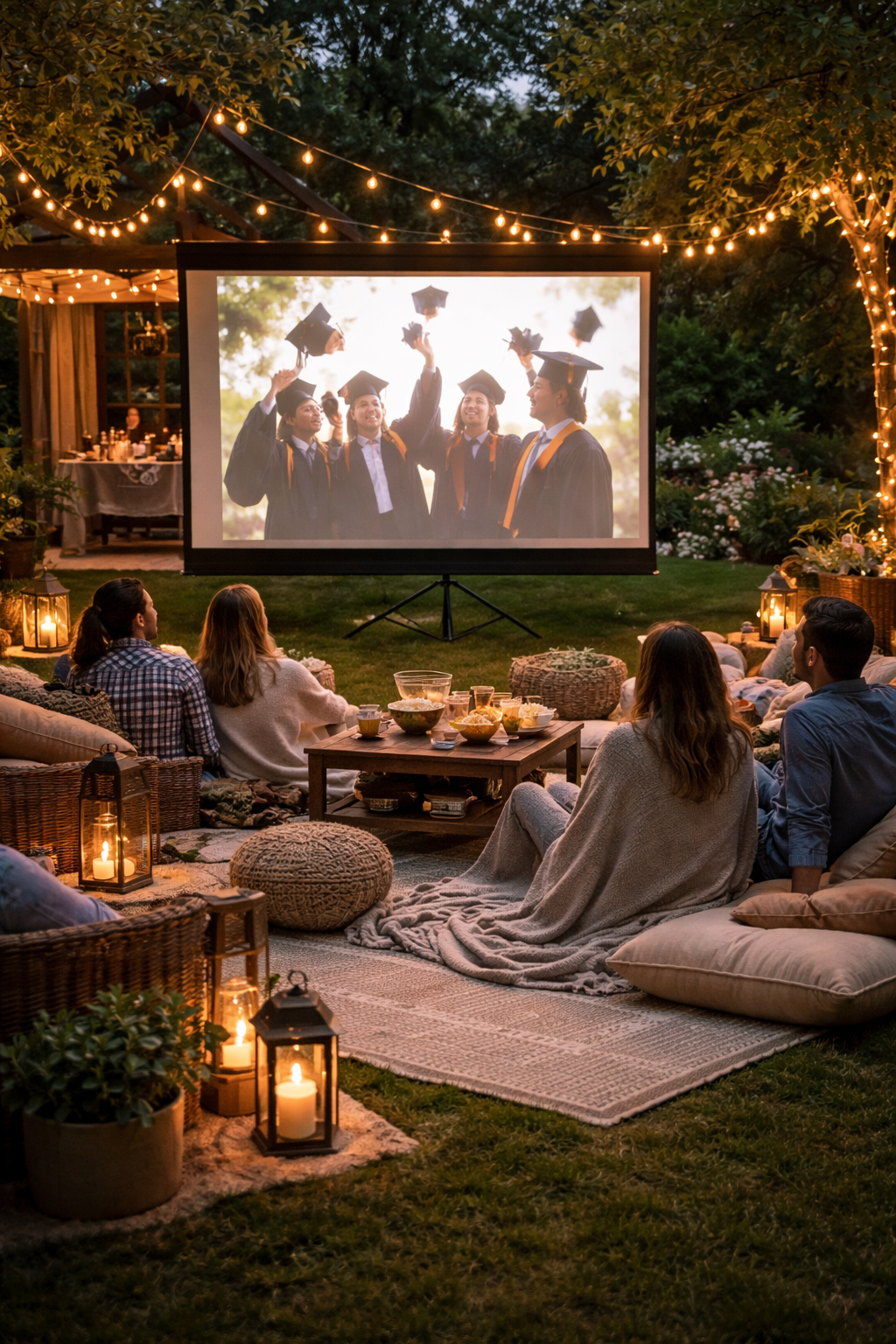 20 Epic Backyard Graduation Party Ideas for a Celebration to Remember 19 outdoor graduation movie night
