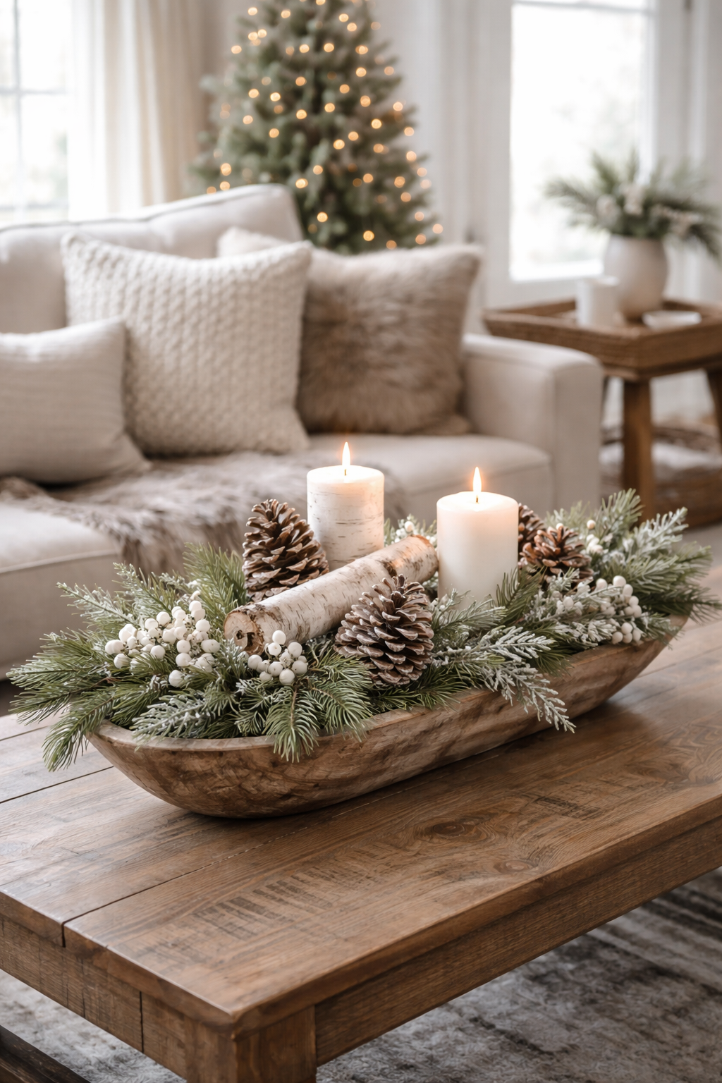 natural winter woodland decor