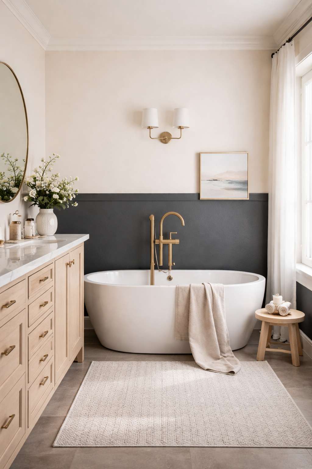 elegant contrasting paint finishes