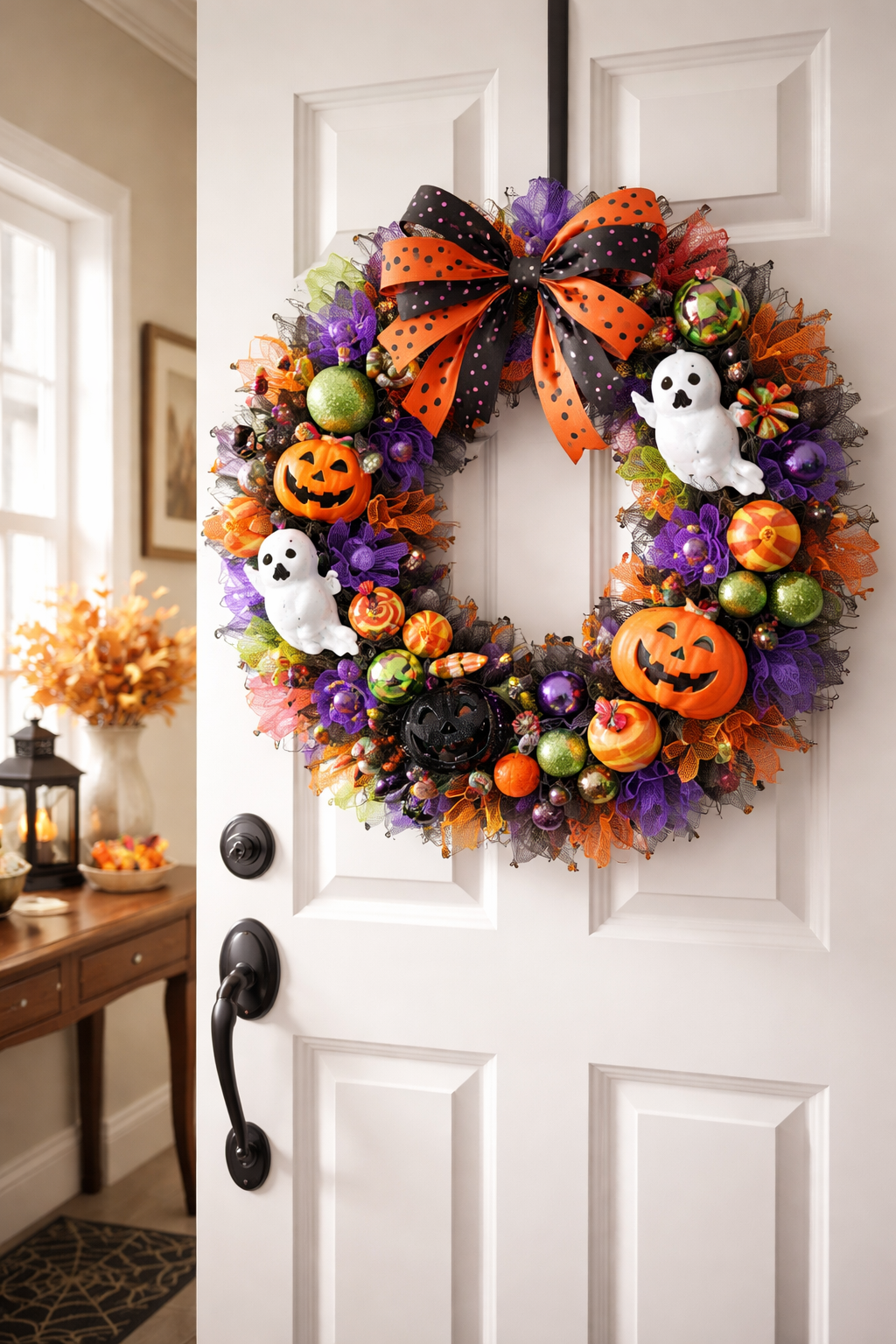 45 Halloween Wreath Ideas to Impress Your Trick-or-Treaters Before October 19 Hallowen Wreath