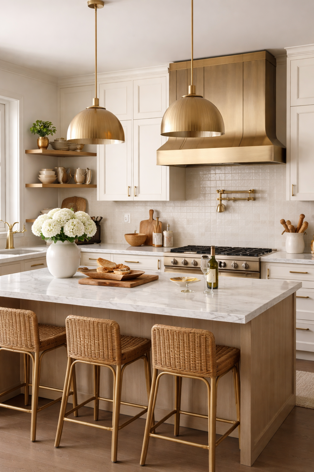 add warm metallic accents