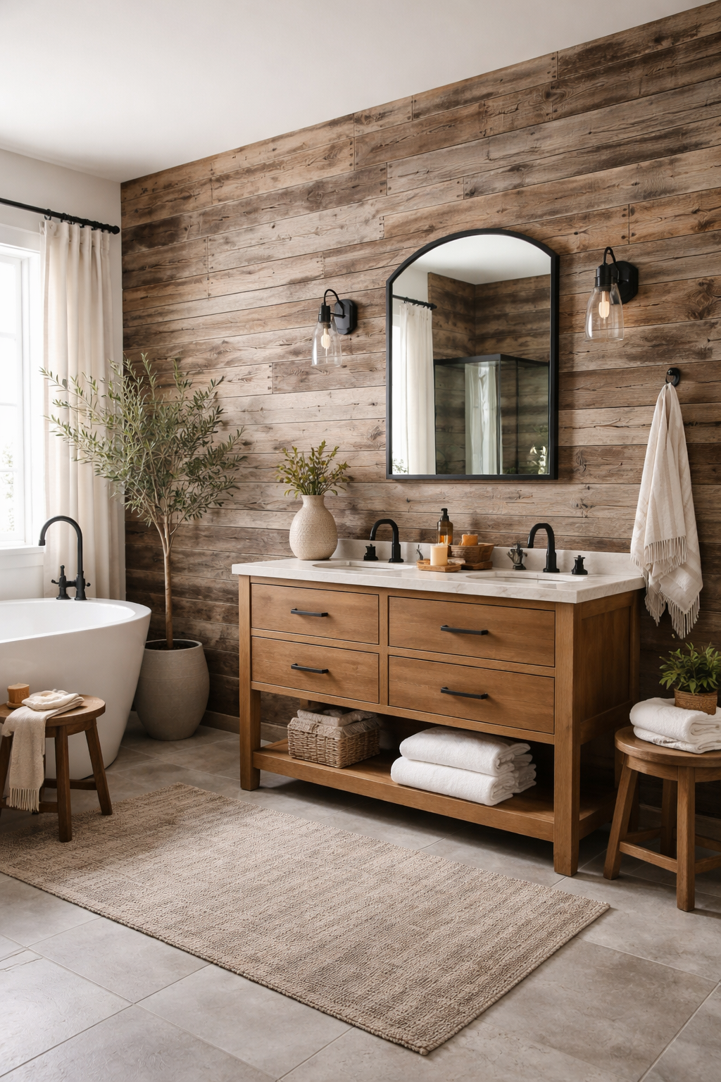 rustic textured wood paneling