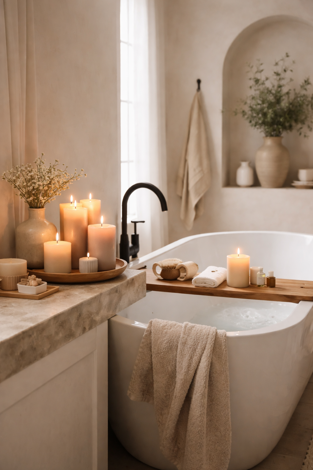 neutral candle ambiance enhancement