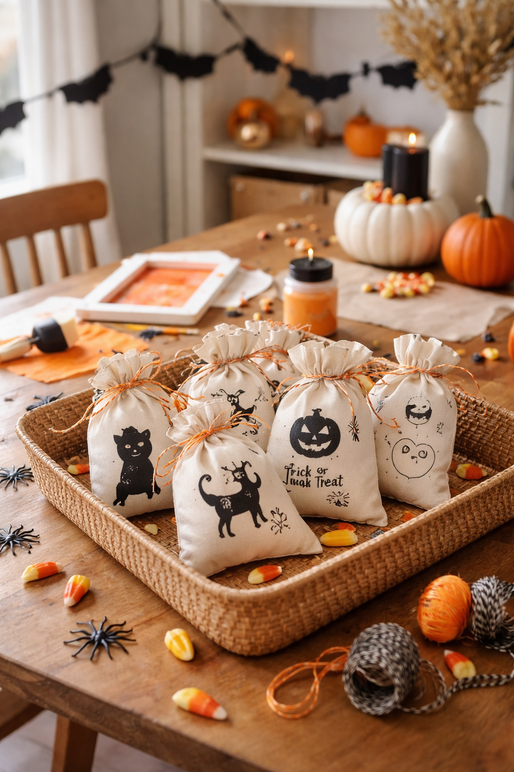 silk screen favor bags